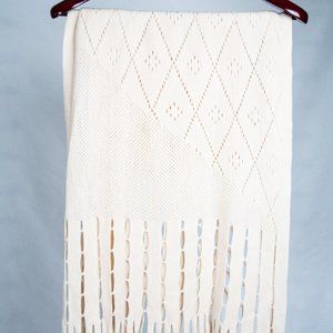 Patterned Scarf - Beige - 6FT